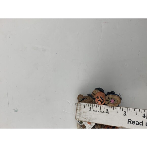 Set of 2 Halloween Bears Figurines Trick Or Treat Ghost Pumpkin Couple Decor - Picture 7 of 8